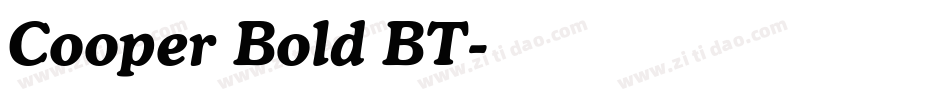 Cooper Bold BT字体转换